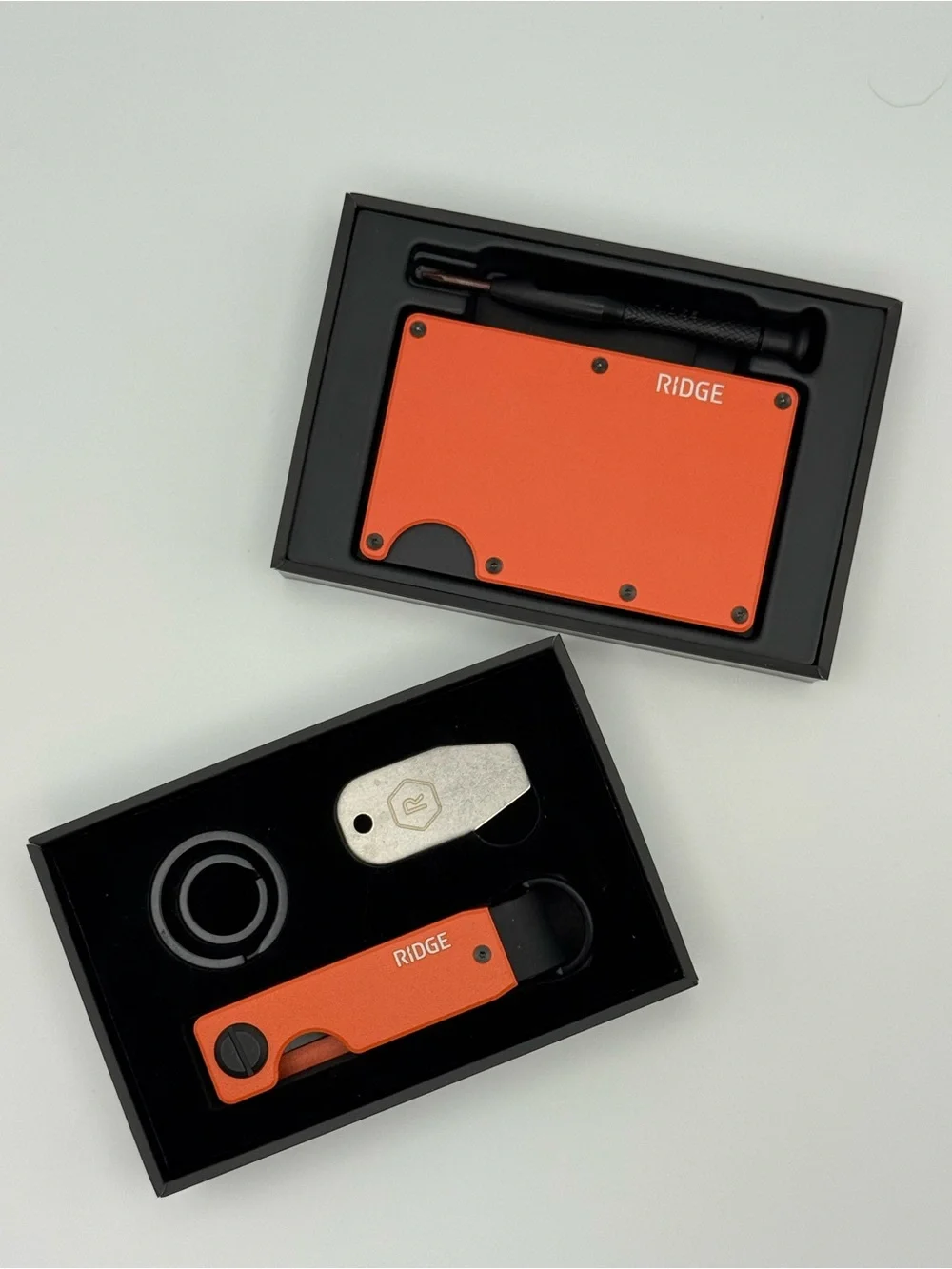 Ridge Basecamp Orange RFID Wallet & KeyCase Set With Boxes (P101)